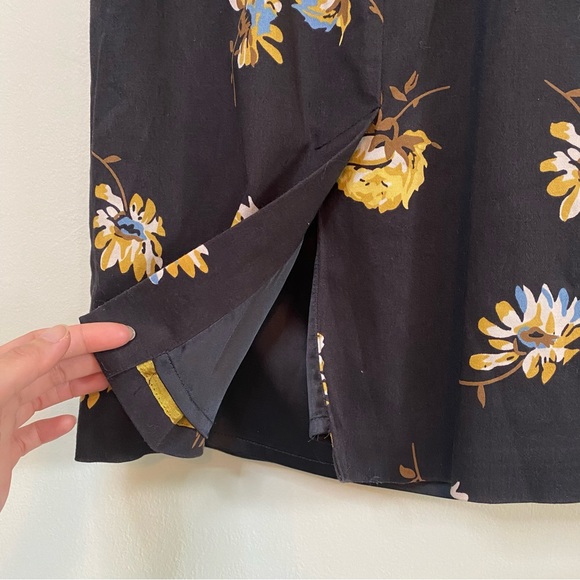 Boden Black Floral Shift Dress size 2R - Picture 12 of 14
